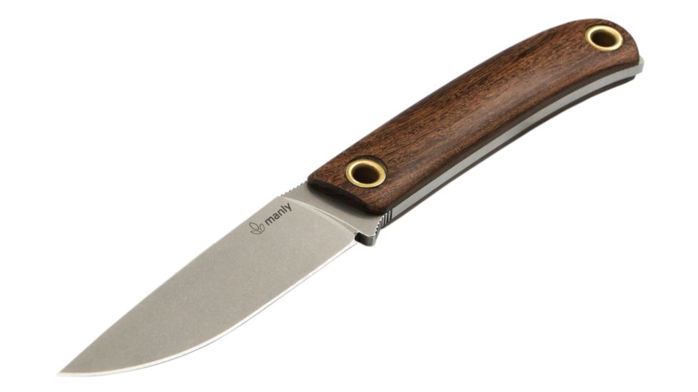 Manly Patriot D2 Fixed Blade Knife, Guayacan, Small, 02ML010