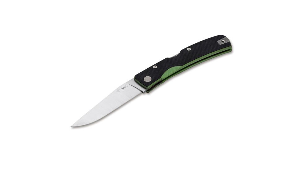 Manly Peak CPM-154 Two Hand Folding Knife, Toxic Green, Small, 01ML059