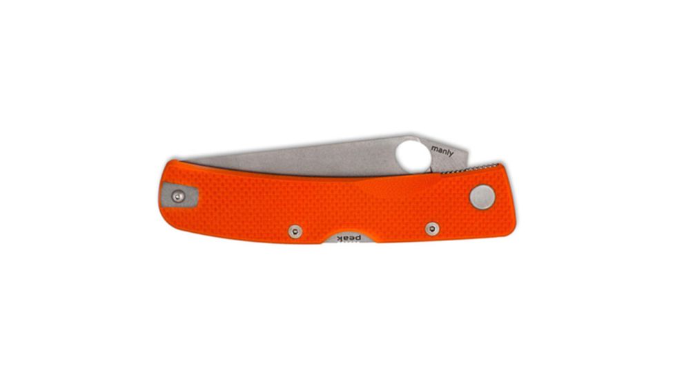 Manly Peak CPM-S90V Folding Knife, Orange, Small, 01ML018US