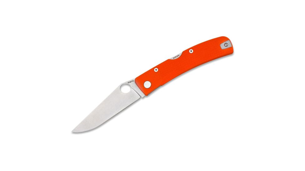 Manly Peak CPM154 Two Hand Folding Knife, Orange, Small, 01ML024