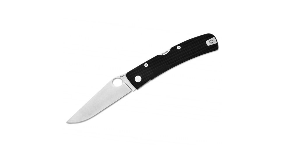 Manly Peak G10 D2 Two Hand Folding Knife, Black, Small, 01ML020