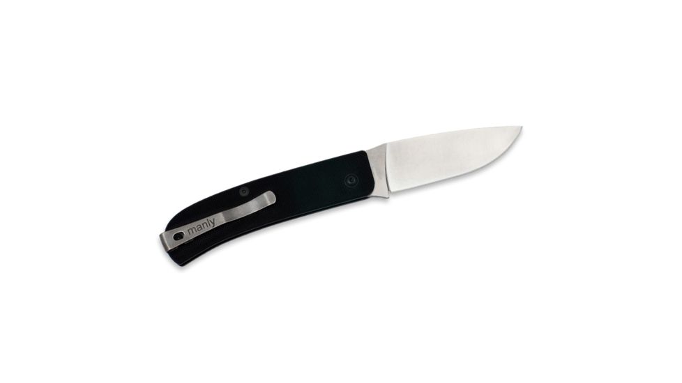 Manly Wasp 14C28N Folding Knife, Black, Small, 01ML067