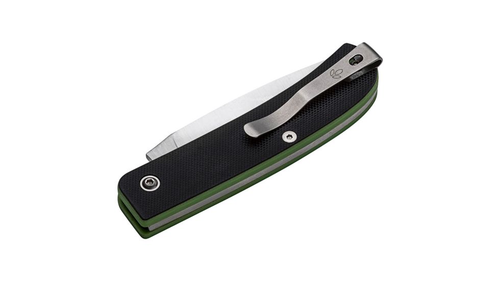 Manly Wasp 14C28N Folding Knife, Black/Toxic Green, Small, 01ML051