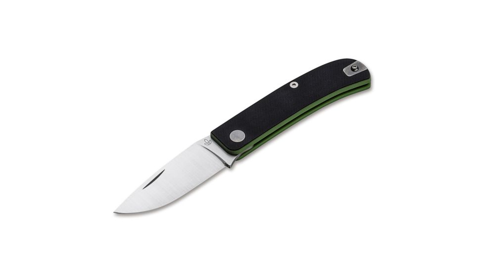 Manly Wasp 14C28N Folding Knife, Black/Toxic Green, Small, 01ML051