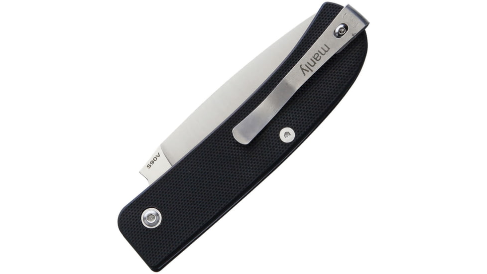 Manly Wasp Slip Joint S90V Folding Knife, 2.88in Satin Cpm S90V SS Blade, Black G10 Handle, WASP CPM S90V BLACK