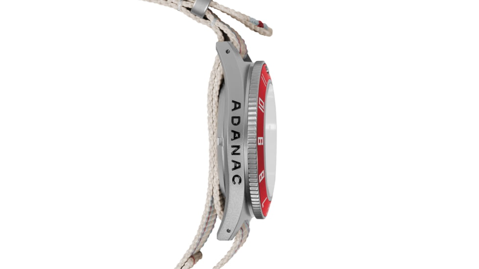 Marathon Adanac Maple Steel Navigator w/ Date Automatic Unisex Watches, Sapphire, 41mm, Red,, Red and White, WW194030SS-1601