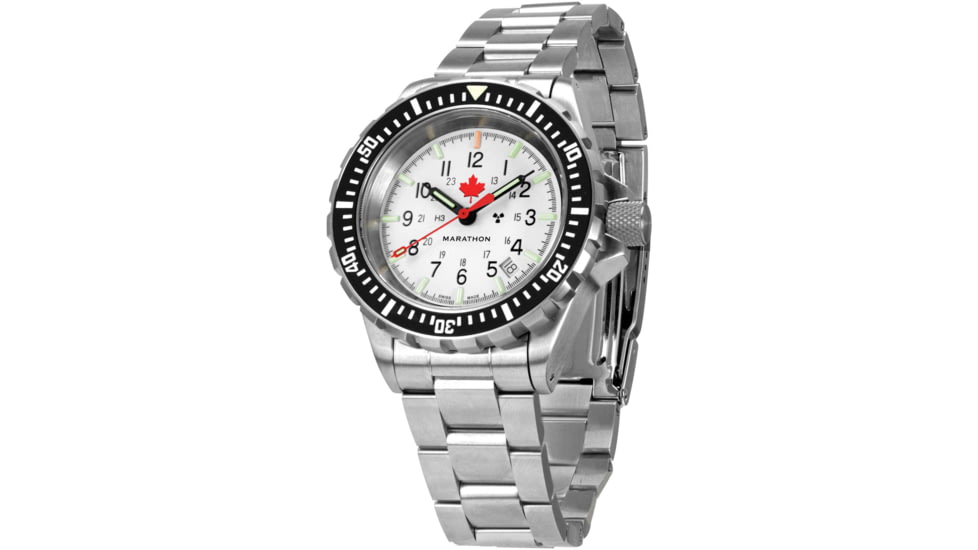 Marathon Arctic Red Maple GSAR Watch, Brace, White, 41mm, WW194006SS-1601