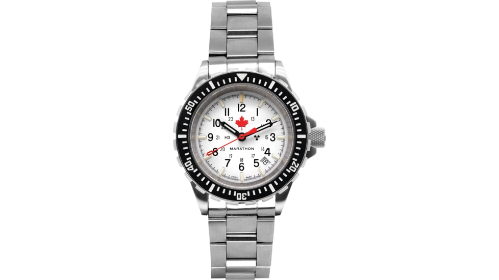 Marathon Arctic Red Maple GSAR Watch, Brace, White, 41mm, WW194006SS-1601