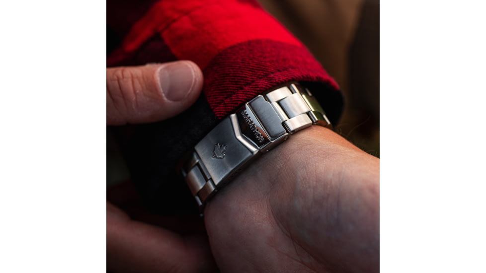 Marathon Arctic Red Maple GSAR Watch, Brace, White, 41mm, WW194006SS-1601