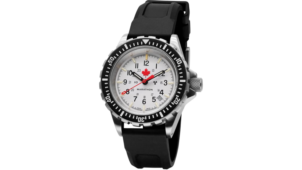 Marathon Arctic Red Maple GSAR Watch, Rubber, White, 41mm, WW194006SS-1630