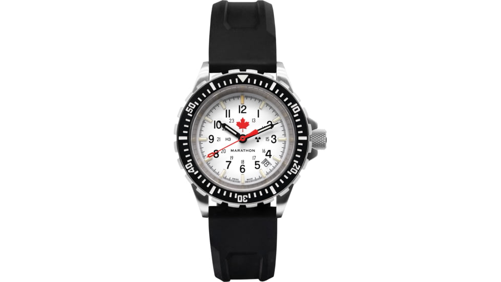 Marathon Arctic Red Maple GSAR Watch, Rubber, White, 41mm, WW194006SS-1630