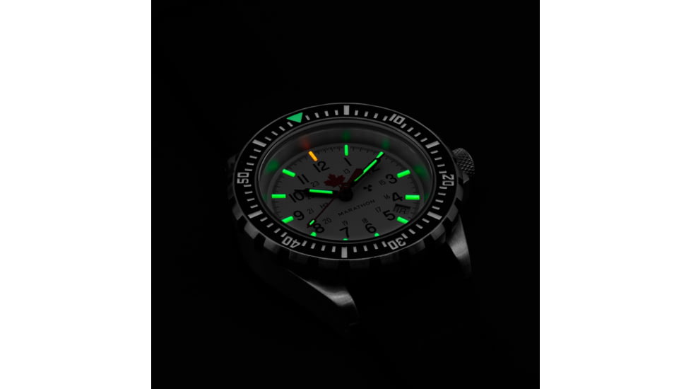 Marathon Arctic Red Maple GSAR Watch, Rubber, White, 41mm, WW194006SS-1630