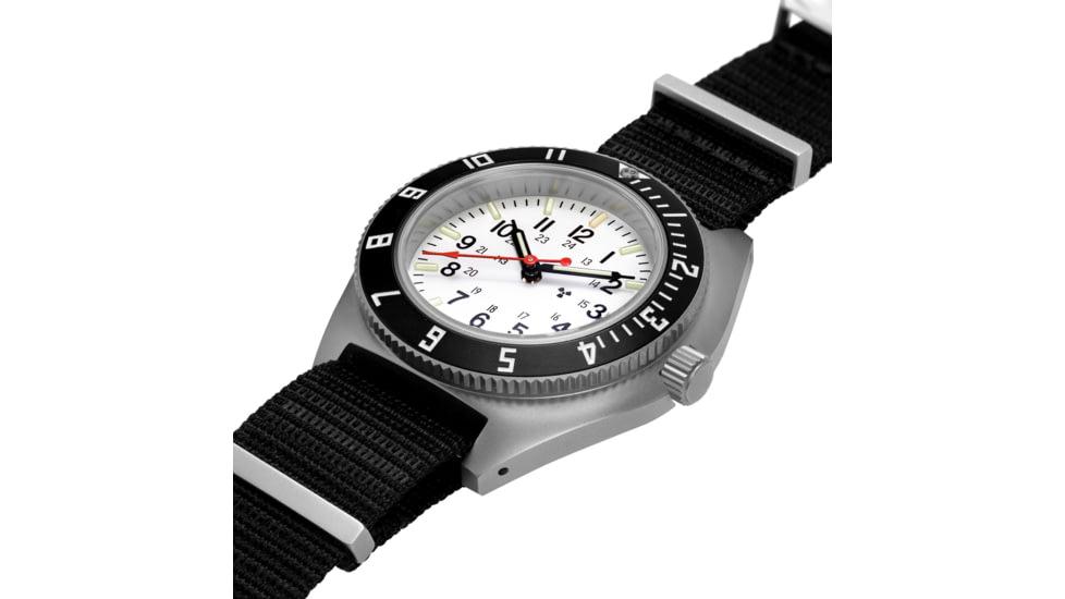 Marathon Arctic Steel Navigator Ssnav On Nylon Defstan Watch, White, 41mm, WW194001SS-0503