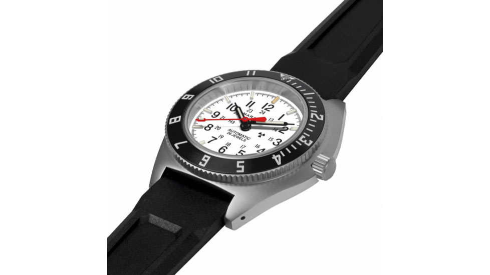 Marathon Arctic Steel Navigator w/ Date Automatic Unisex Watches, 41mm, Sapphire, 3-Piece Rubber Strap Kit, Black, WW194030SS-0530