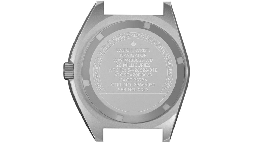 Marathon Arctic Steel Navigator w/ Date Automatic Unisex Watches, 41mm, Sapphire, Ballistic Nylon Strap, Black, WW194030SS-0501