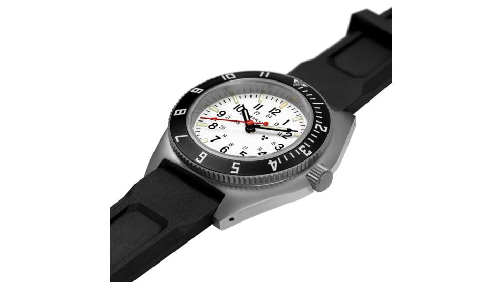 Marathon Arctic Steel Navigator W/Date Ssnav-D 3-Piece Rubber Strap Kit, White, 41mm, WW194013SS-0530