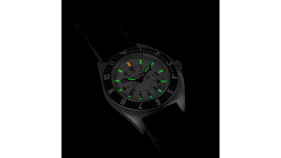 Marathon Arctic Steel Navigator W/Date Ssnav-D 3-Piece Rubber Strap Kit, White, 41mm, WW194013SS-0530