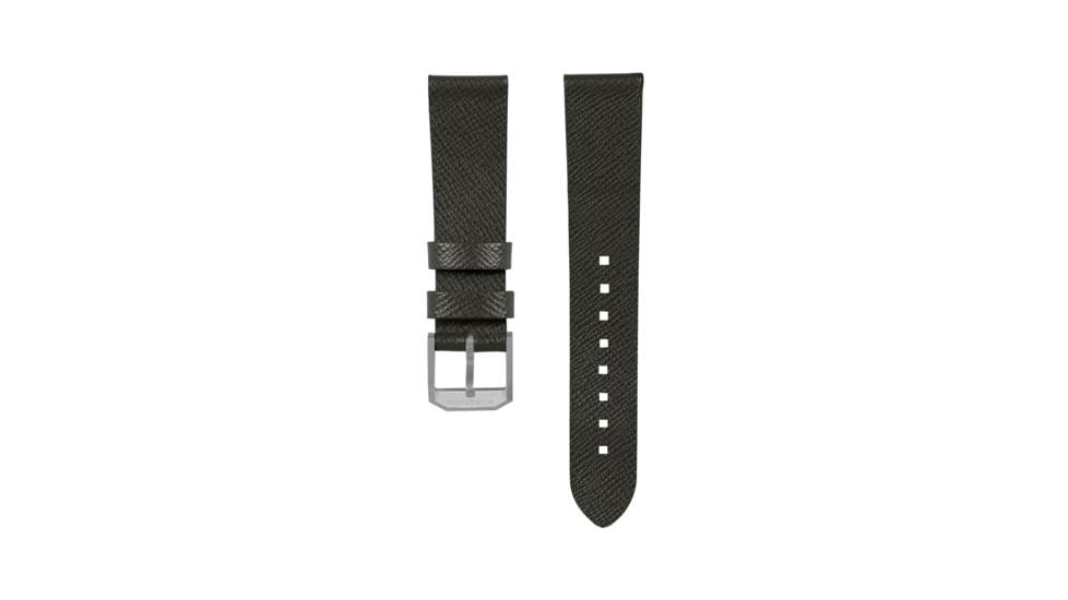Marathon Cross Hatch 2-Piece Strap, Italian Leather, Parkerized Buckle, 20mm, Moss Green, Standard, WS-LT-MGPS-20-ST