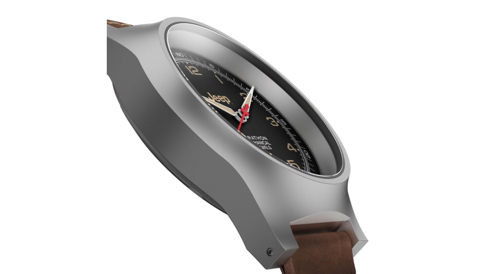 Marathon JEEP SSGPQ on Leather Watch, Black, 41mm, WW194034SS-4001