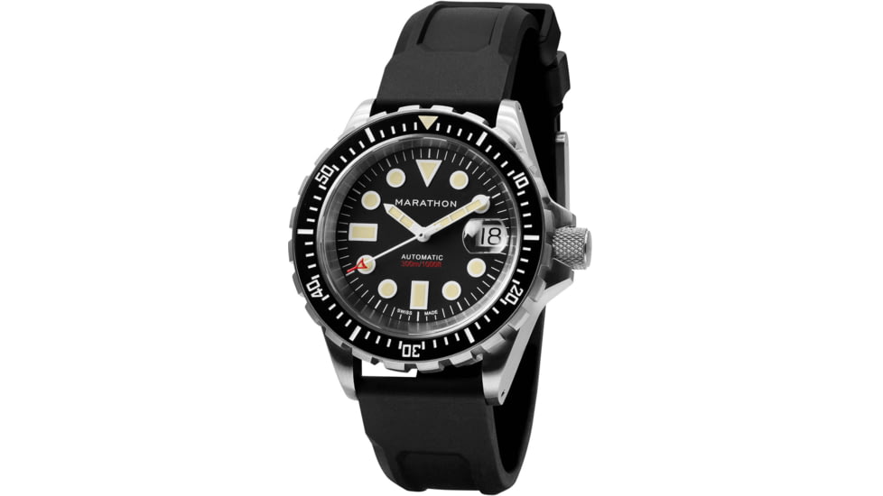 Marathon Original SAR w/ Date Watches, Rubber, 41mm, Black, WW194006SS-2030