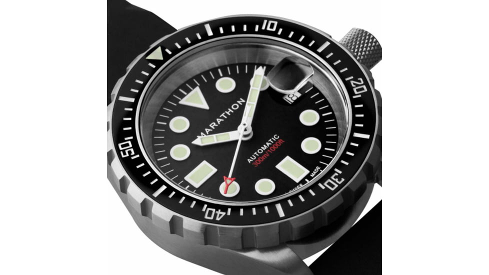 Marathon Original SAR w/ Date Watches, Rubber, 41mm, Black, WW194006SS-2030