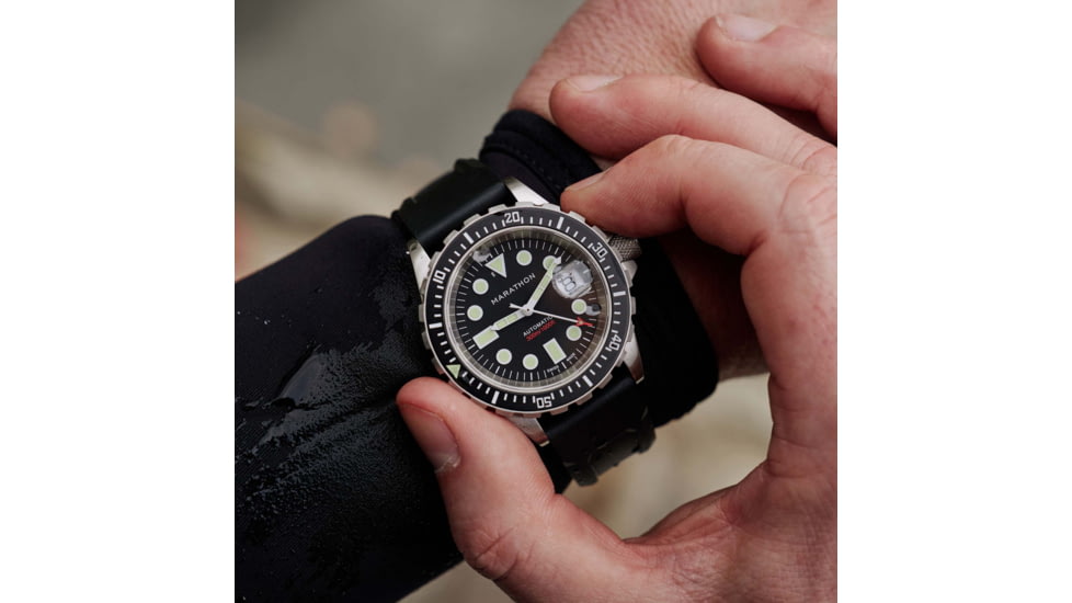 Marathon Original SAR w/ Date Watches, Rubber, 41mm, Black, WW194006SS-2030