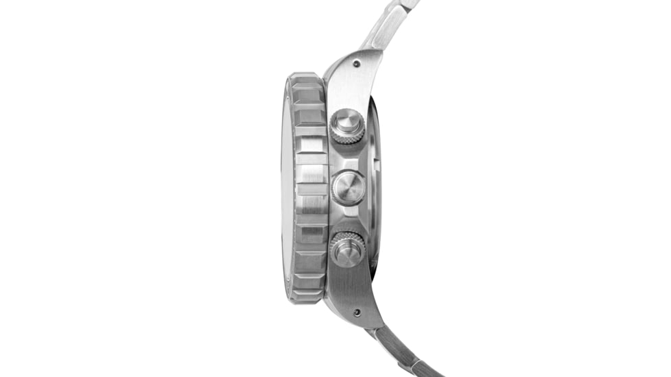 Marathon 46 mm Jumbo Diver/Pilots Automatic Chronograph w/Stainless Steel Bracelet, Black, WW194014SS-0108