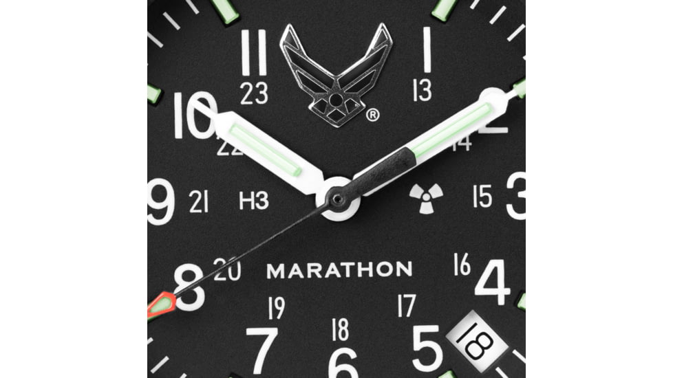 Marathon USAF Pilots Navigator Watch w/ Date, Black, WW194013BK-1003
