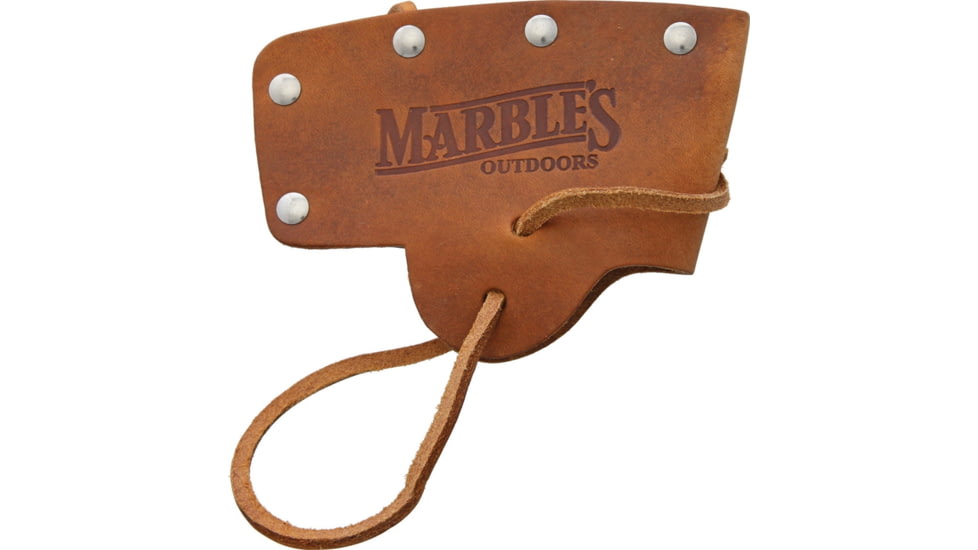 Marbles Axe Blade Cover, Brown Leather Construction, Leather Lanyard, Fits Small Axe Blades 3in Or Less, MR10SL/ LARGE AXE COVER