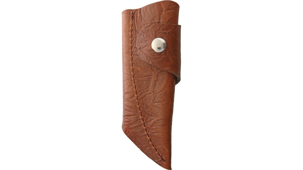 Marbles Fixed Blade Knife, 8in Overall, 3.5in Satin SS Clip Point Blade, Pakkawood Handle, Dual Lashing Holes, Brown Leather Belt Sheath, BS110179 / MR413