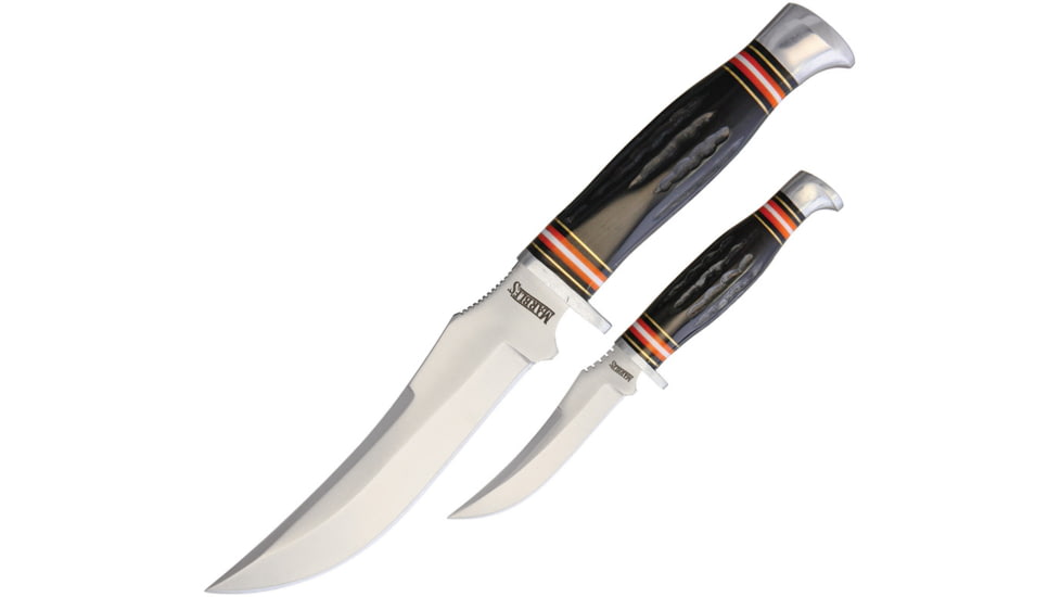 Marbles Fixed Blade Set Knife, Jigged horn handle, MR454 /EG-735