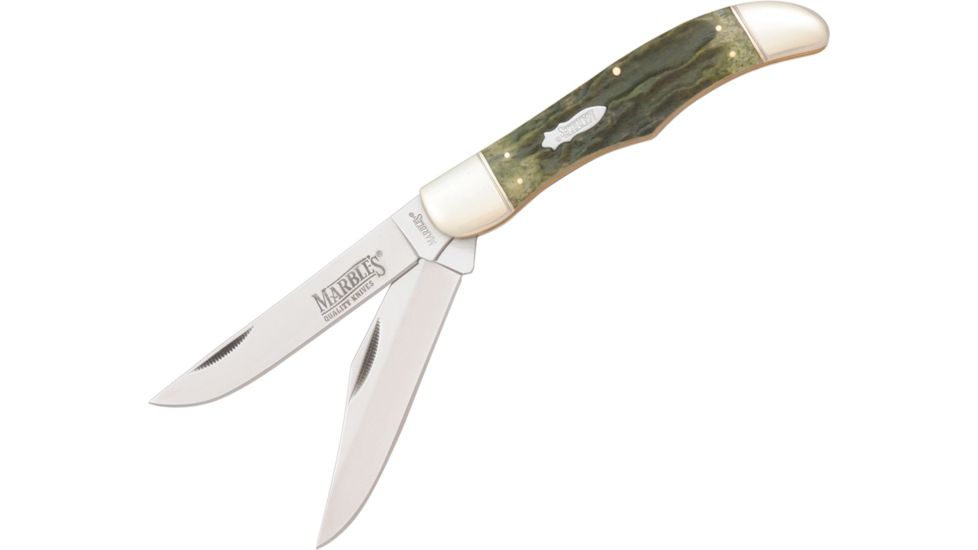 Marbles Folding Hunter Folding Knife,Stainless Steel,Standard Edge,Jigged Handle MR188