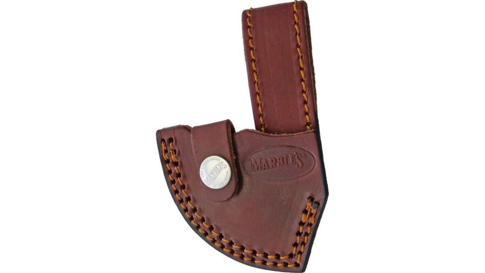 Marbles Horn Skinner Knife, 4.25in Overall, 2.63in Satin SS Blade, Horn Handle, Brown Leather Sheath, MR452 /EG-733