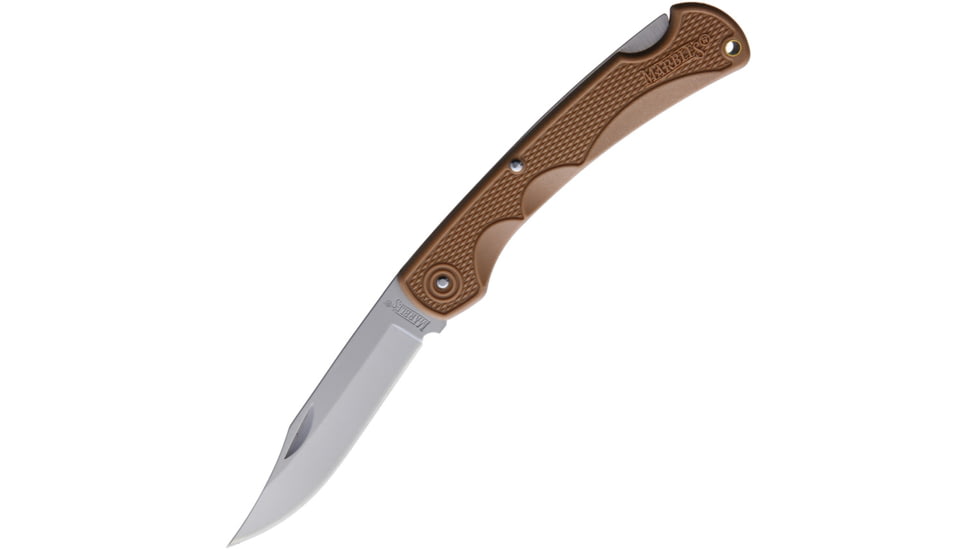 Marbles Lockback Desert Tan Folding Knife, 3.75 bead blast finish stainless clip point blade, Desert tan checkered synthetic handle, BF210639 MR566 DESERT TAN