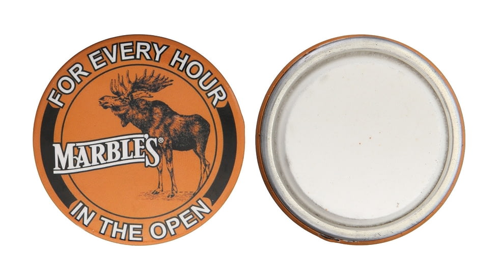 Marbles Moose Round Sharpener, Round Sharpener, Grit Medium, 2.25 Diameter, Metal Button Style Top With Moose Artwork, Round Sharpening Stone On Bottom, MR371
