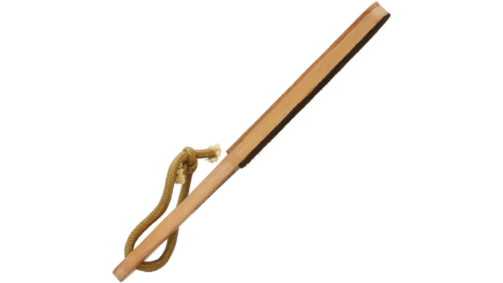 Marbles Paddle Sharpener, 12.25in Overall, Wood Handle, Two Leather Sides, Cord Lanyard, MR543