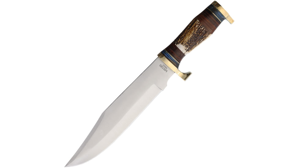 Marbles Stag Bowie Knife, 10 satin finish stainless bowie blade, Stag handle, SM-MAR-1 MR589