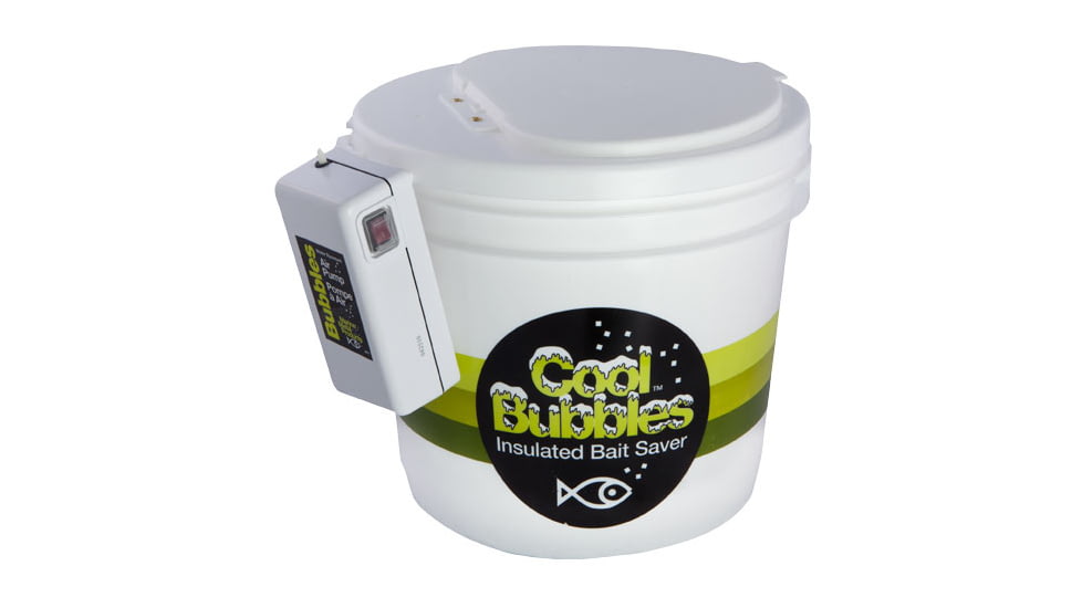 Marine Metal Products Cool Bubbles 3.5 Quart Insulated Aerated Bait Container, White, CB-3