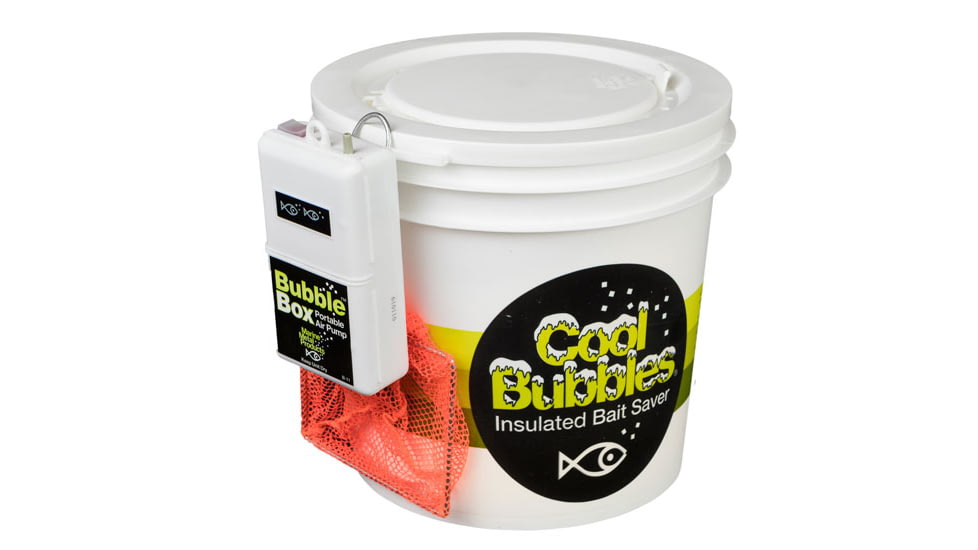 Marine Metal Products Cool Bubbles 8 Quart Insulated Aerated Bait Container w/Dip net, White, CB-211