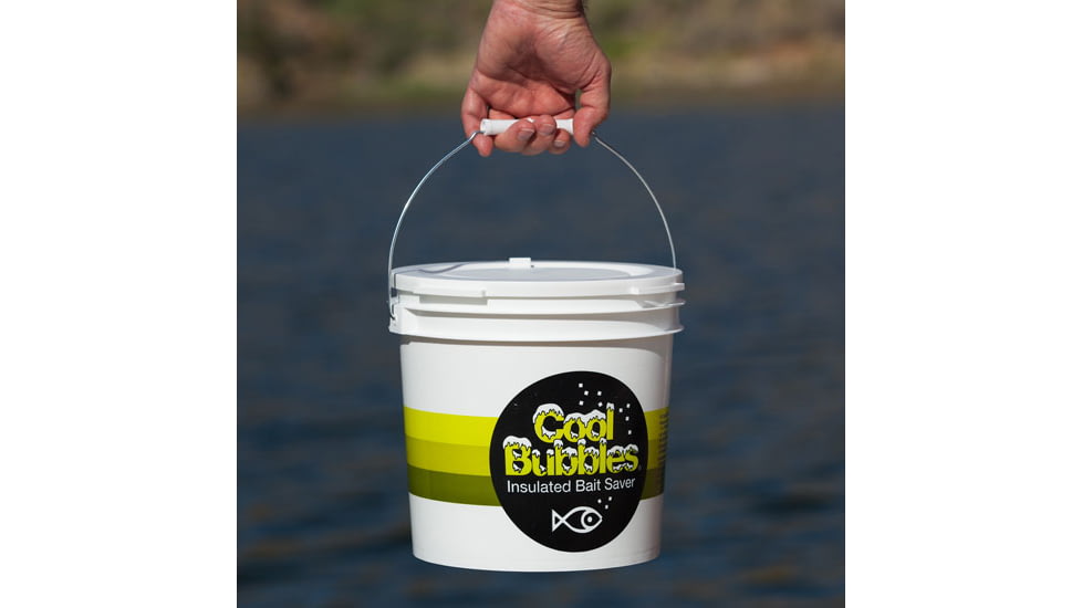 Marine Metal Products Cool Bubbles 8 Quart Insulated Aerated Bait Container w/Dip net, White, CB-211