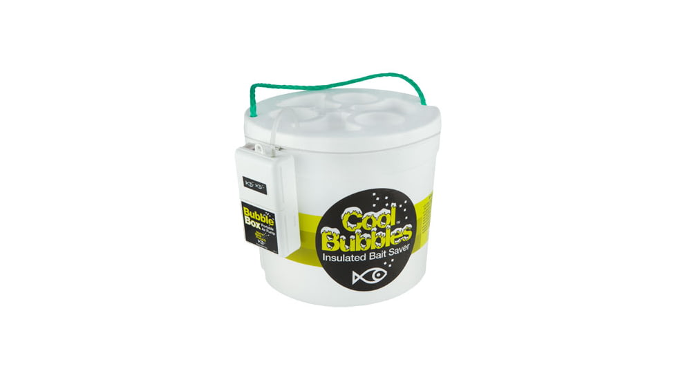 Marine Metal Products Cool Bubbles 8 Quart Insulated Aerated Bait Container, White, CB-11