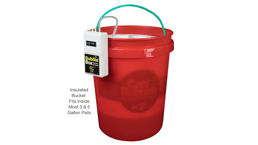 Marine Metal Products Cool Bubbles 8 Quart Insulated Aerated Bait Container, White, CB-11