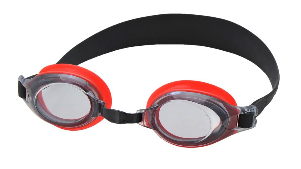 Marine Sports Goggles - Youth Anti-Fog Soft Silicone Quick Fit Buckle - Red, 4040-RD