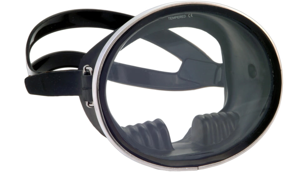 Marine Sports Mask Black Rubber Round w/ Nose hold, 4027