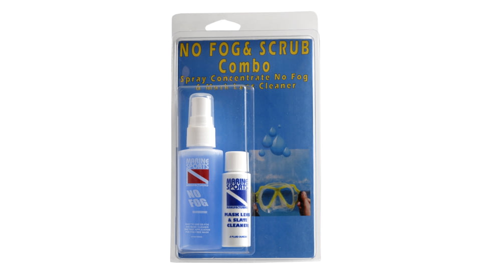 Marine Sports No Fog Concentrate Pump Spray &amp; Mask Scrub in Clam Shell Pack, 1801-3