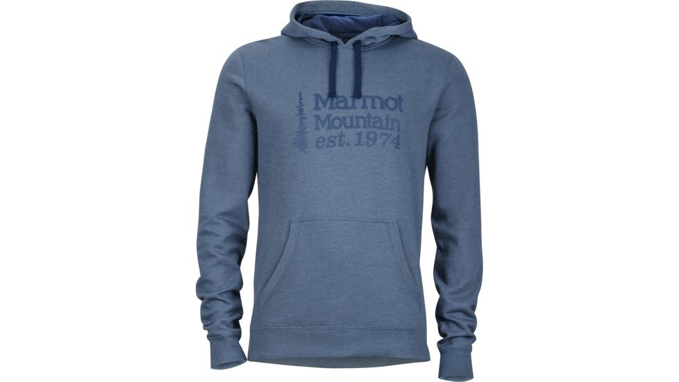 Marmot 74 Hoody - Men's-Storm Cloud Heather-Medium