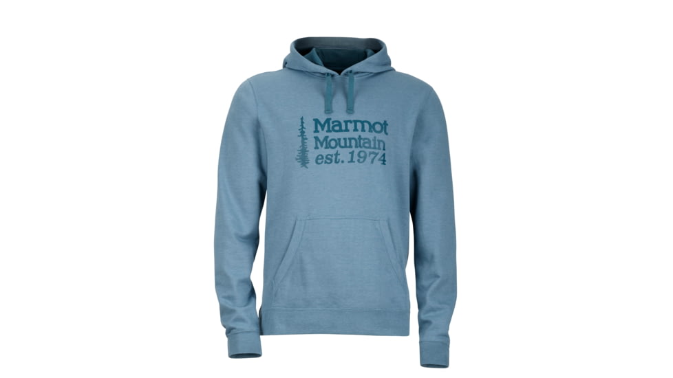 Marmot 74 Mens Hoody, Blue Granite Heather 59130-3819