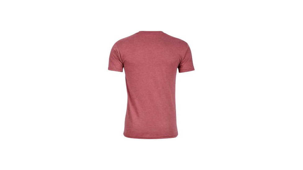 Marmot 74 Short Sleeve Mens Tee, Burgundy Heather, Small, 59540-6823-S