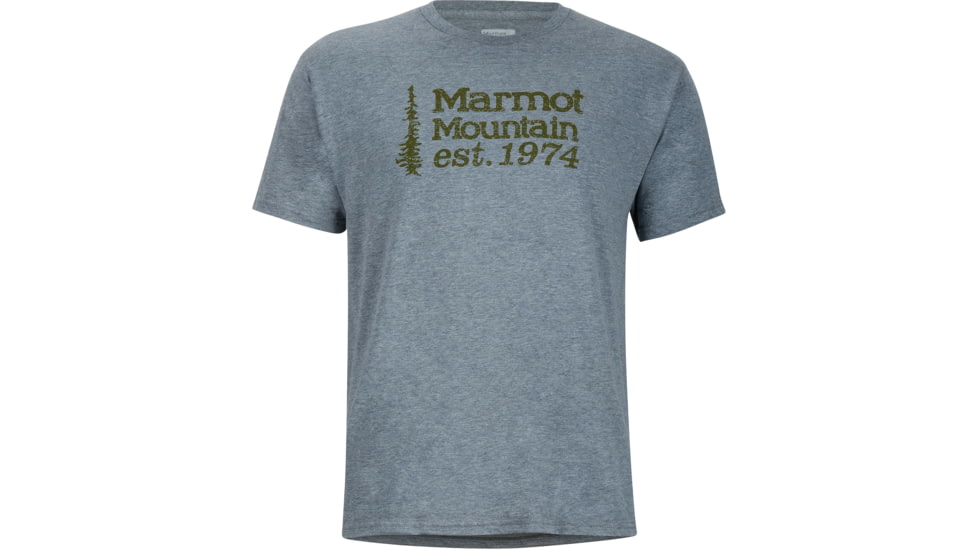 Marmot 74 Short Sleeve Tee - Men's-Ash Heather-Medium