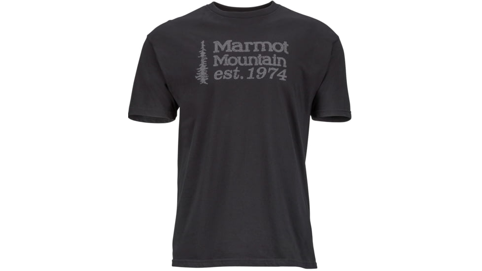 Marmot 74 Short Sleeve Tee - Men's-Black-Medium